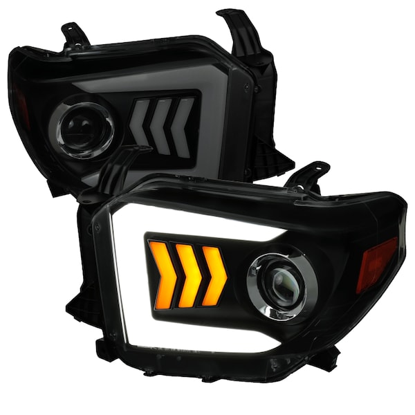 Spec-D Tuning 14-18 Toyota Tundra Projector Headlights- Smoke With Black Housing 2LHP-TUN14SM-RS - main